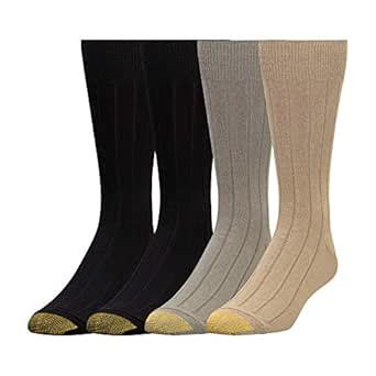 Buy Gold Toe Men's Hampton Bonus Pack, Khaki/Tan/Black/Black, Sock Size ...
