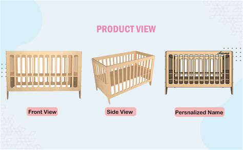 X&Y Wooden Marine Grade, Birch Plywood Gold Cherry Crib for Kids and ...