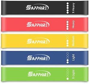 ALPHA Resistance Loop Bands/Exercise Bands (Set of 5) Resistance Band ...