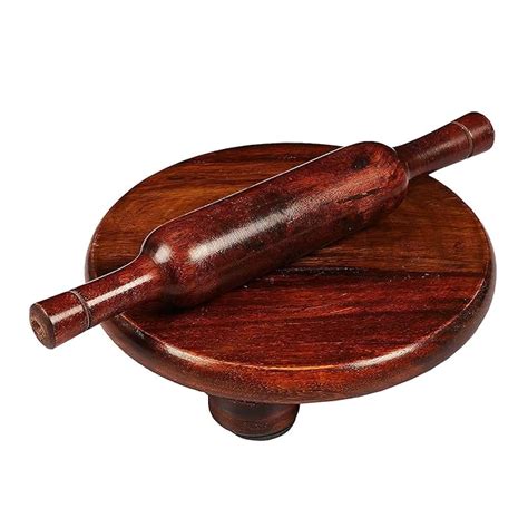 Buy Indian Wooden Chakla Belan for Kitchen Combo | Rolling Pin and ...