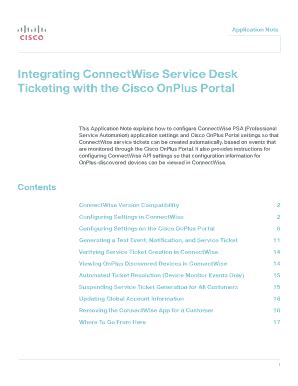 Fillable Online Integrating ConnectWise Service Desk Fax Email Print ...
