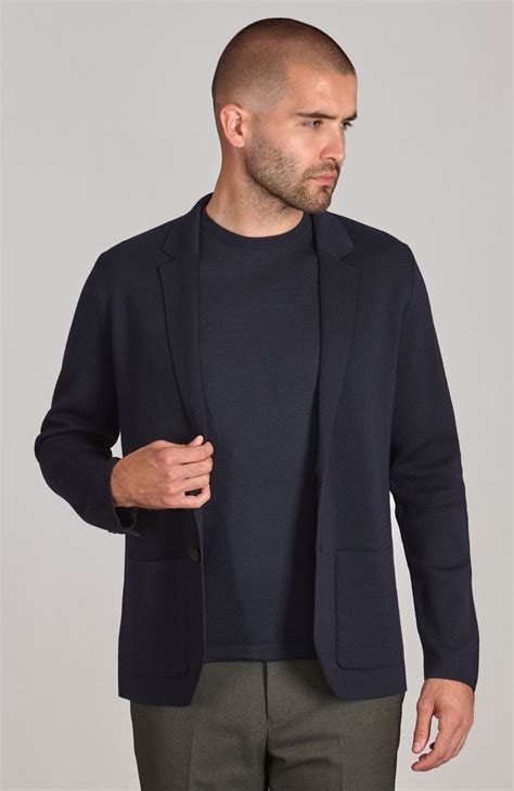 Mens Extra Fine Merino Wool Knitted Blazer – Paul James Knitwear