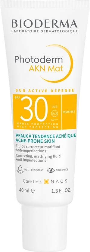 BIODERMA Sunscreen - SPF 50 PA+++ Photoderm AKN Mat SPF 30 Matifying ...