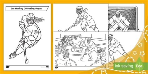 Ice Hockey Colouring Pages (Ages 5 - 11) (teacher made)