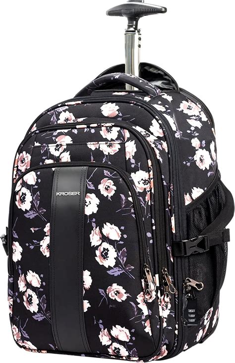 Buy KROSER Laptop Rolling Backpack 17 inch Premium Wheeled Computer ...