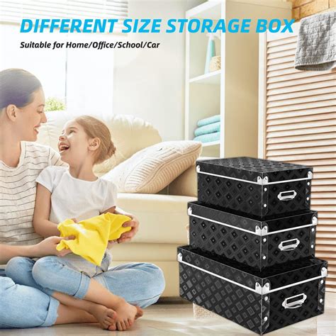 Buy Decorative Storage Box with lids,3 in 1 Set,Plastic,Waterproof ...