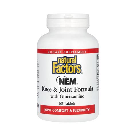 Natural Factors, NEM, Knee & Joint Formula with Glucosamine, 60 Tablet ...