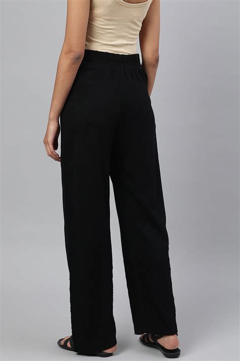 Buy Black Ankle Length Straight Winter Palazzo Online for Woman | Shop ...