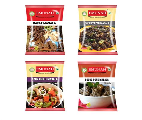 Buy Emunah Combo Pack | Pack Of 4 | 100 Grams Each | Ba Masala | Pork ...