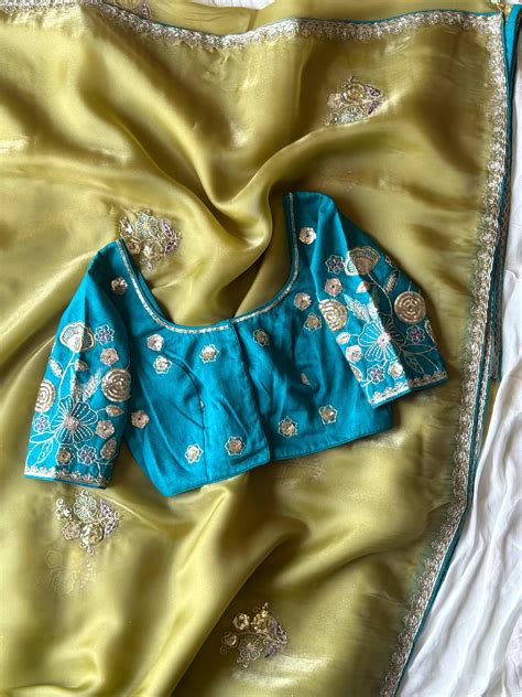 Noor e teal Saree – Vaastrastudio
