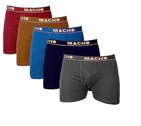 AMUL Men's Cotton Underwear (Pack of 5) (Macho Long 90x5_Multicolor, 90 ...