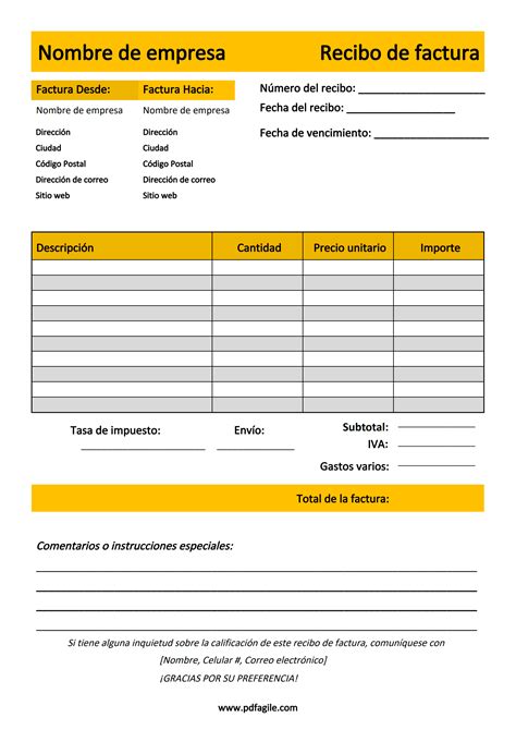 Plantilla de Recibo de Alquiler Gratis | PDF Agile