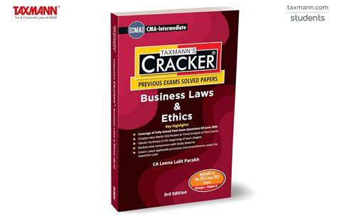 Buy Taxmann's CRACKER for Business Laws & Ethics (Paper 5 | Law/BLE ...