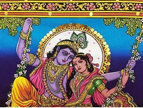 PAARTHA SAARTHI Rajasthani Decorative Elegant Radha Krishna Tapestry ...