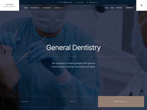 Hero Image Designs - Dentist website template Klaas - Awwwards