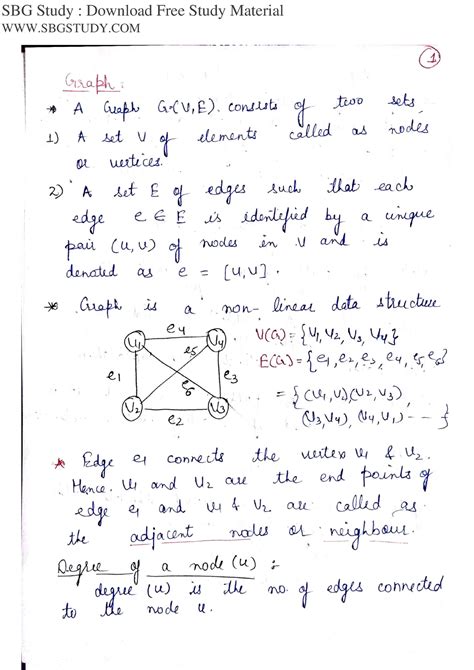 Data structure graph notes - Computer Science Engineering - Studocu