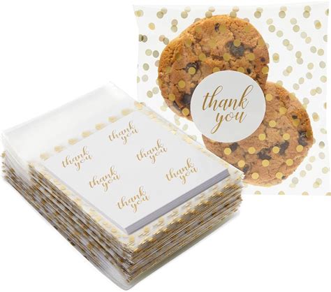 Sparkle and Bash Cellophane Cookie Bags with Thank India | Ubuy