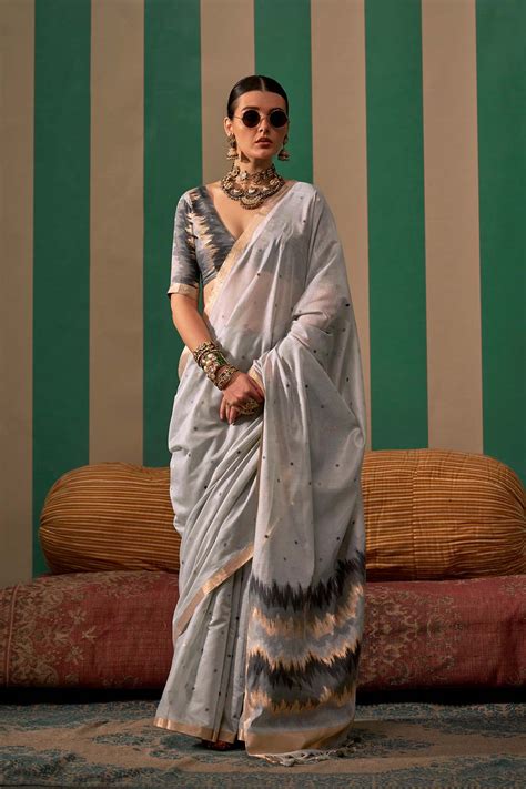 Paloma Grey Silk Traditional One Minute Saree – ONE MINUTE SAREE INDIA