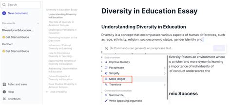 A Sentence Using Diversity