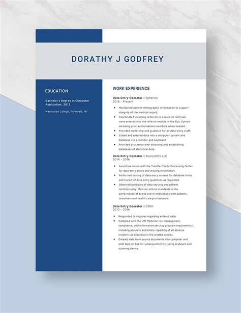 Image result for Data Entry Operator Resume Jobs