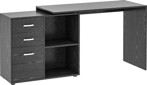 Buy HOMCOM Computer Desk Table Workstation Home Office L Shape Drawer ...