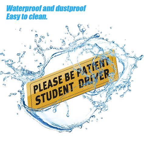 Snapklik.com : Student Driver Magnet For Car, Reflective Vehicle Bumper ...