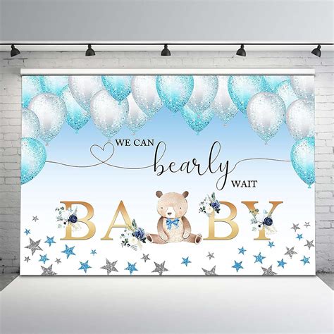 Buy Avezano Bear Baby Shower Backdrop We Can Bearly Wait Baby Shower ...