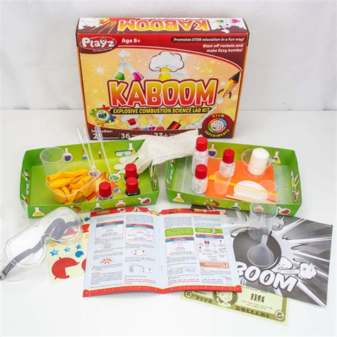 Playz KABOOM! Explosive Science Kit for Kids - 25+ Kid Safe Exploding ...