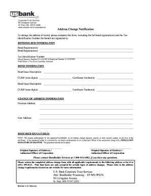Address Change Us Bank Form 2020-2026 - Fill and Sign Printable ...