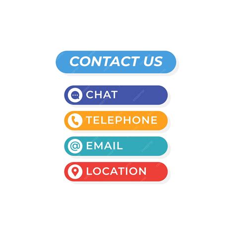 Contact us button icon design template | Premium Vector