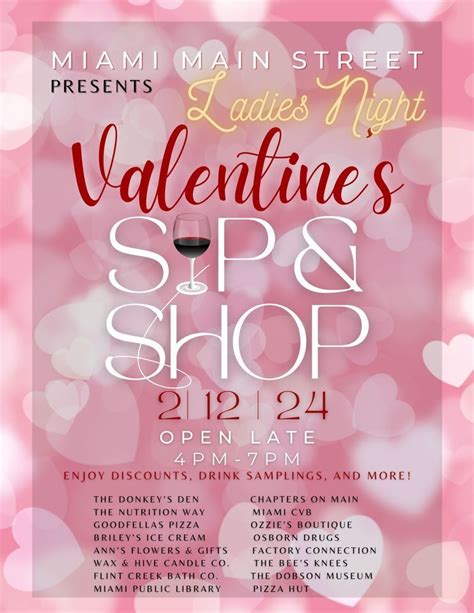 Valentines Sip & Shop , Miami Main Street Miami,OK, 12 February 2024 ...
