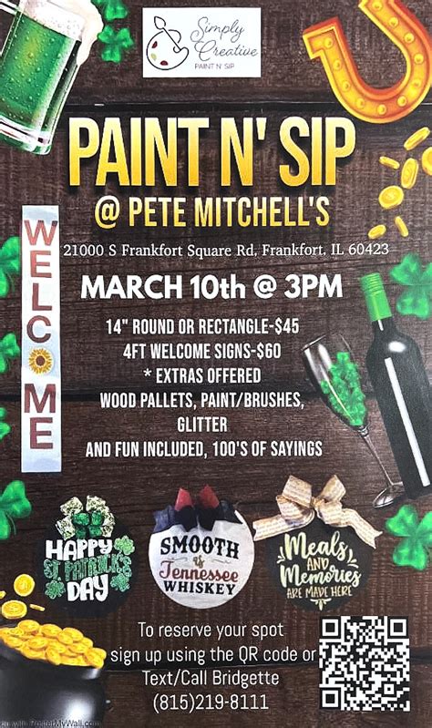 Mar 10 | Paint & Sip | Frankfort, IL Patch
