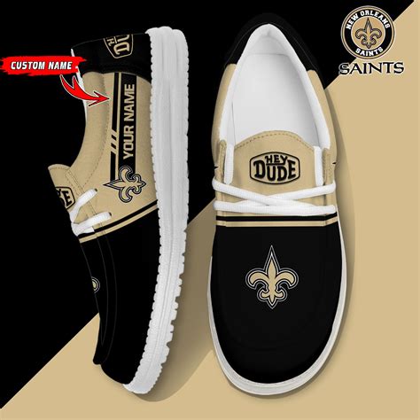 New Orleans Saints Football Hey Dude Canvas Loafer Shoes – Custom Name ...