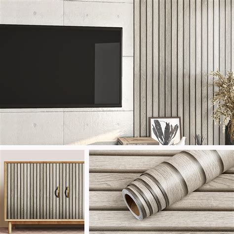 Buy Livelynine Peel and Stick Wood Slat Wallpaper for Walls Bedroom ...