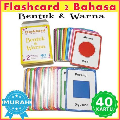 Jual Flashcard BENTUK & WARNA, FlashCard color and shape - Kab. Bogor ...