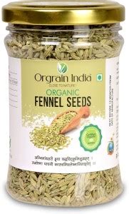 Orgrain India Organic Fennel Seeds, 120g | Saunf | Variyali | Whole ...
