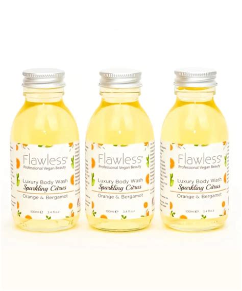 Flawless Vegan Luxury Body Wash – Orange and Bergamot 100ml | Earth Lover