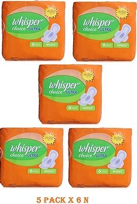 ANMOLCOLLECTIONS 5 Pack X 6 N (30 Pads) Whisper Choice Ultra for India ...