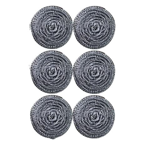 Stainless Steel Scourers(Pack of 6) Stainless Steel Sponges,Steel Wool ...