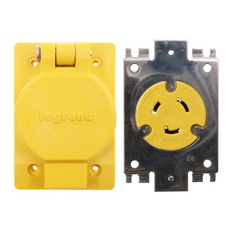 PASS & SEYMOUR 67W47 LOCKING WATERTIGHT RECEPTACLE + COVER, L5-20R 20A ...
