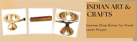 Buy Indian Art & Crafts Pure Brass Dhoop Dani with Wooden Handle | Dhup ...