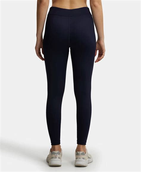 Buy Microfiber Elastane Performance Leggings with Elasticated Waistband ...