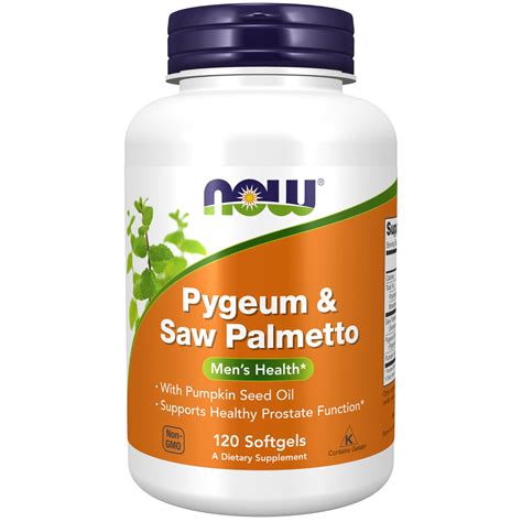 Now Foods, Pygeum & Saw Palmetto, 120 count Softgels : Amazon.in ...