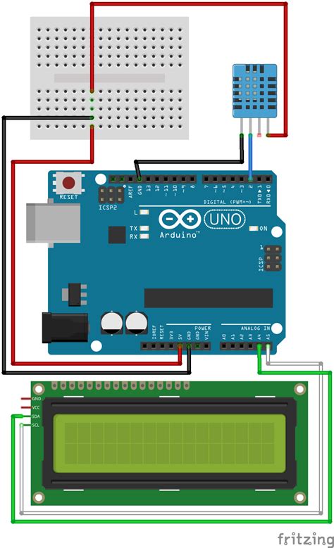 Image result for Arduino DHT11 LCD-Display