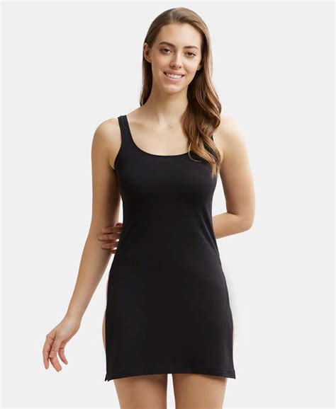 Buy Super Combed Cotton Kurta Slip with Side Slits and StayFresh ...