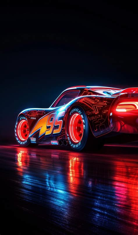 4k HD Wallpaper: Spotlit Pixar-Style Lightning McQueen | Voitures ...