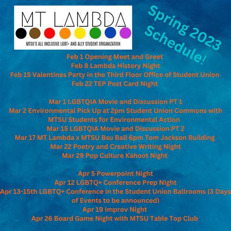 MTLambda Meeting Schedule - MT Lambda