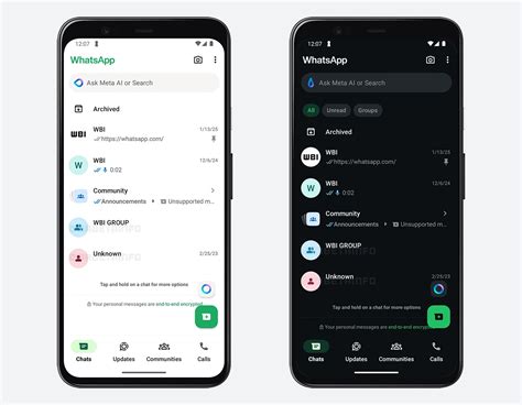 WhatsApp testa un modo migliore per distinguere visivamente le chat