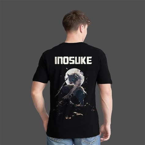 Inosuke Demon Slayer black t-shirt - Beast Breathing Reg Fit | Vlack ...