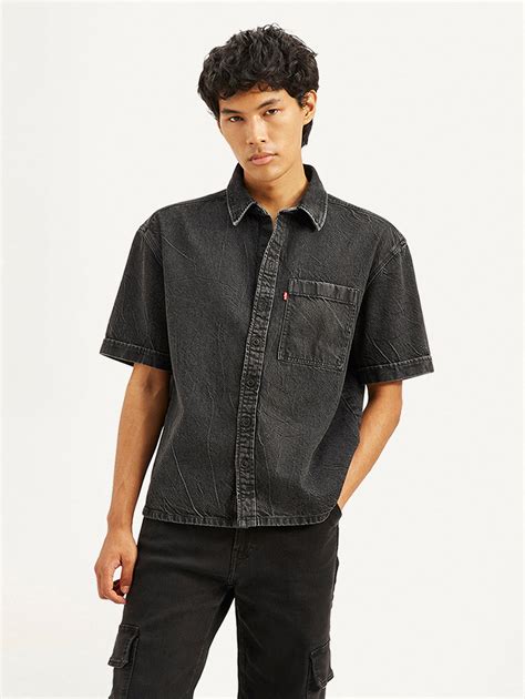 Men's Solid Regular Fit Denim Overshirt – Levis India Store